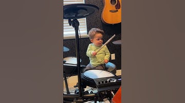 Baby drummer slowly learning the next song  #babydrummer