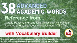 38 Advanced Academic Words Ref from \\