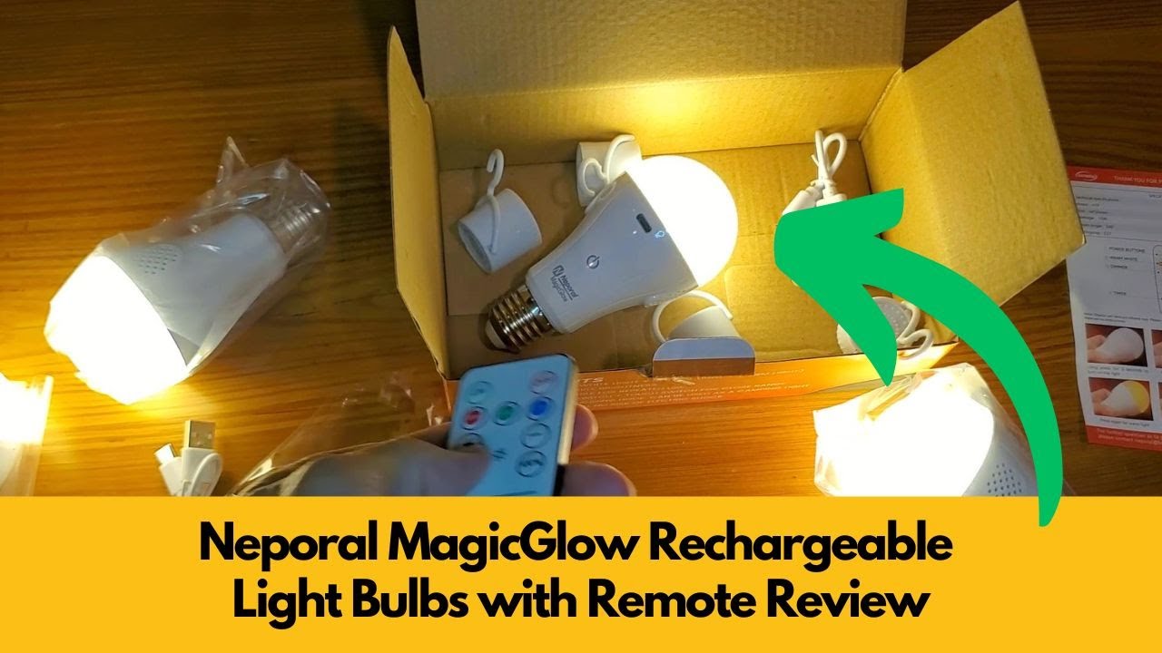 Neporal MagicGlow - Bombillas recargables con mando a distancia, cambio de  3 tonos + bombillas regulables alimentadas