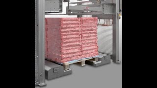 Depalletizer for frozen meat blocks