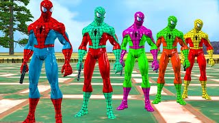 GTA 5 Superheroes Game| Movie Spider Man vs Joker vs Venom vs marvel's Spider-man rescue the Hulk
