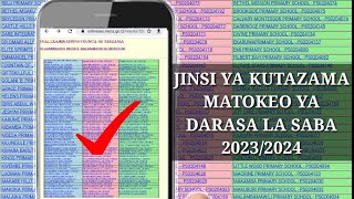 JINSI YA KUANGALIA MATOKEO YA DARASA LA SABA 2023/2024..... screenshot 1