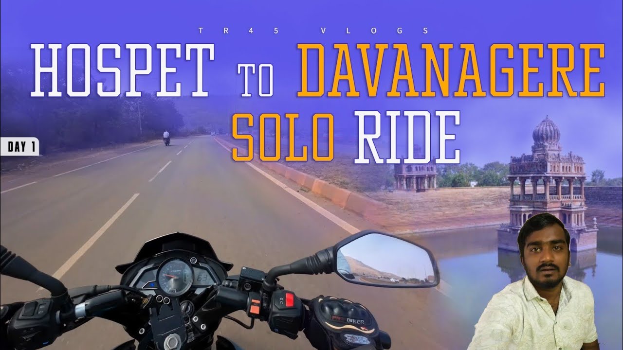 Hospet to Davangere Karnataka Day 1 Bike troubled in between ride