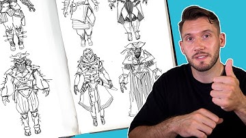 FIRST ITERATION SKETCHES in CHARACTER DESIGN - mentorship class