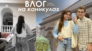 влог на каникулах | встреча с братом, английский, рецепт синнабонов, художественный музей, мое утро