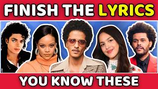Finish The Lyrics Challenge 🎤 Songs Everyone Knows (Round 3) | Music Quiz