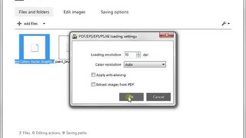 Control PDF, EPS, EPI, PS, AI loading resolution during conversion with reaConverter