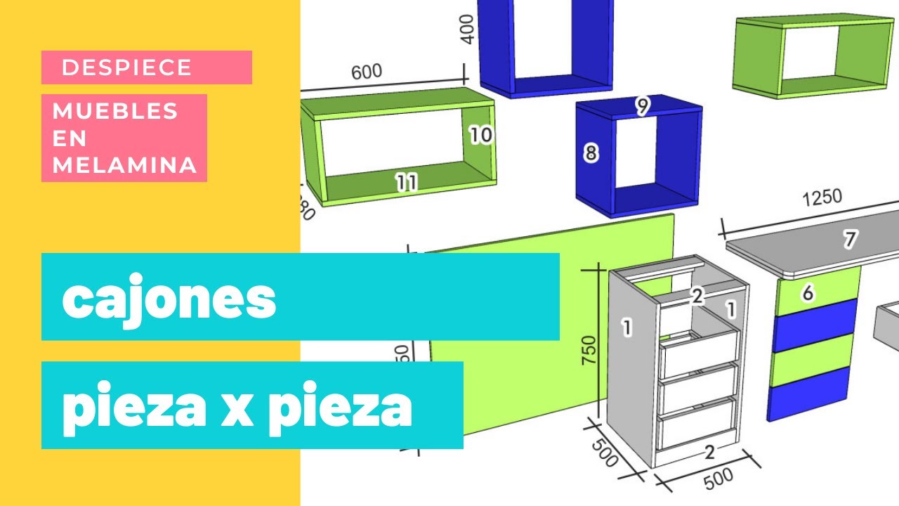 Como instalar cajones mueble de melamina YouTube