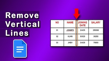 How to remove vertical lines in a table in Google Docs