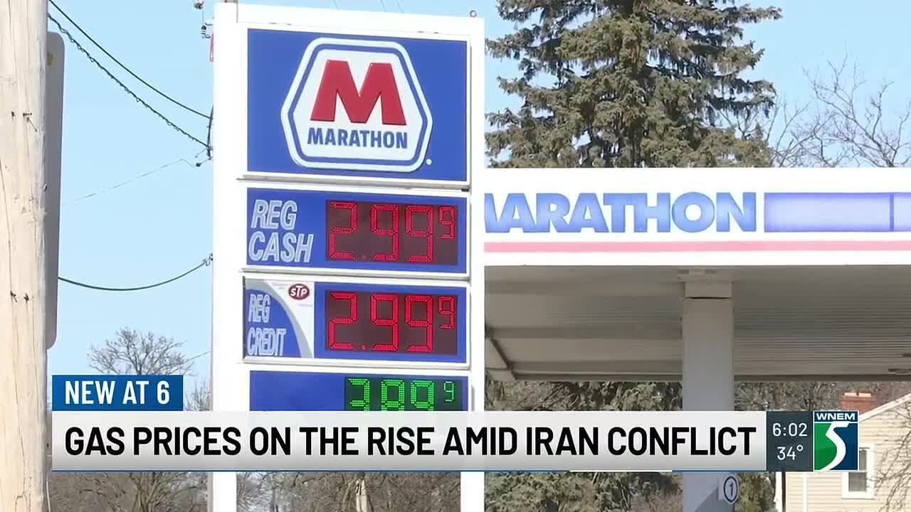 Gas prices on the rise amid Iran conflict - YouTube