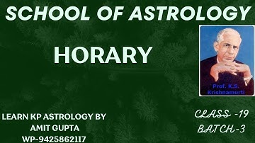 KP ASTROLOGY CLASS 19 BATCH3