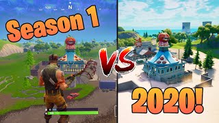 Playing Fortnite Season 1 vs 2020! (OLD MAP Slowly Returning)