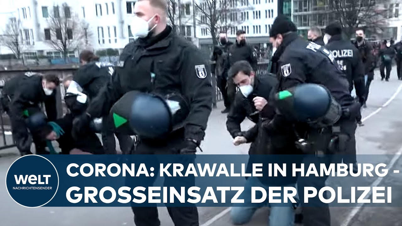 Download CORONA: Krawalle in Hamburg! Großeinsatz der Polizei - Verfassungsschutz warnt | WELT News