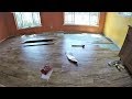 How to Laminate Plank Floors. Step by step Installation. DIY. Shot with GoPro.