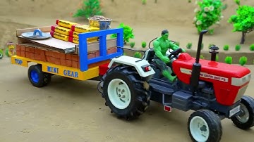 diy tractor Build a mini concrete bridge using rc tractor science project @chh_ankush