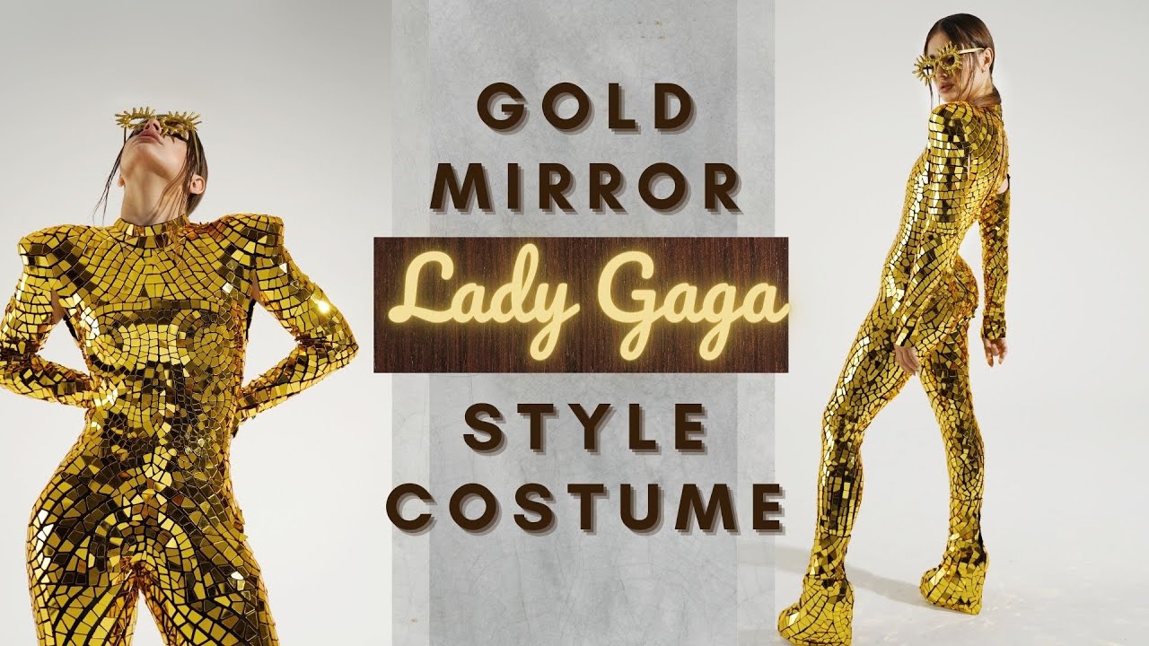 Gold Mirror Lady Gaga style Costume by ETERESHOP 