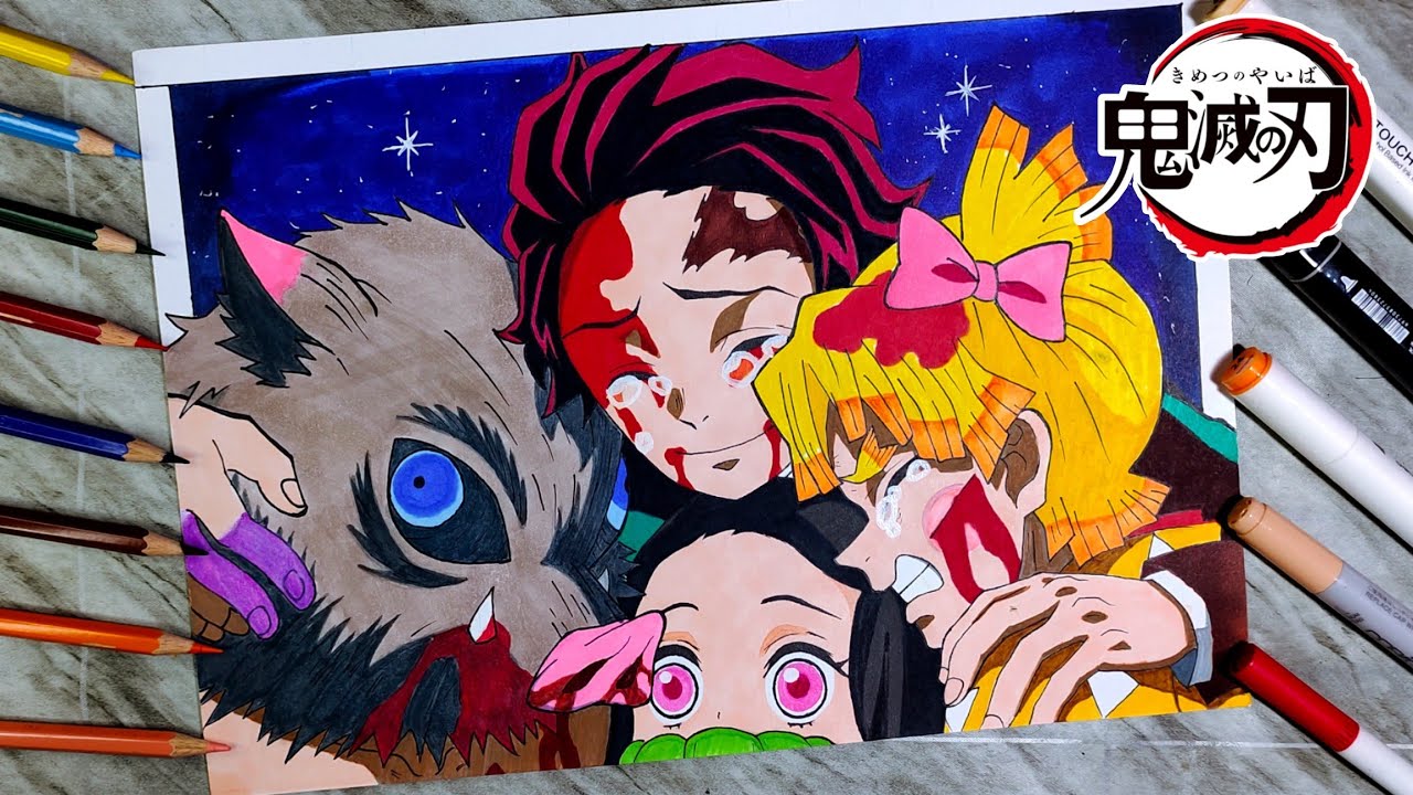 INOSUKE, TANJIRO, NEZUKO,  - Mayara Rodrigues Drawings