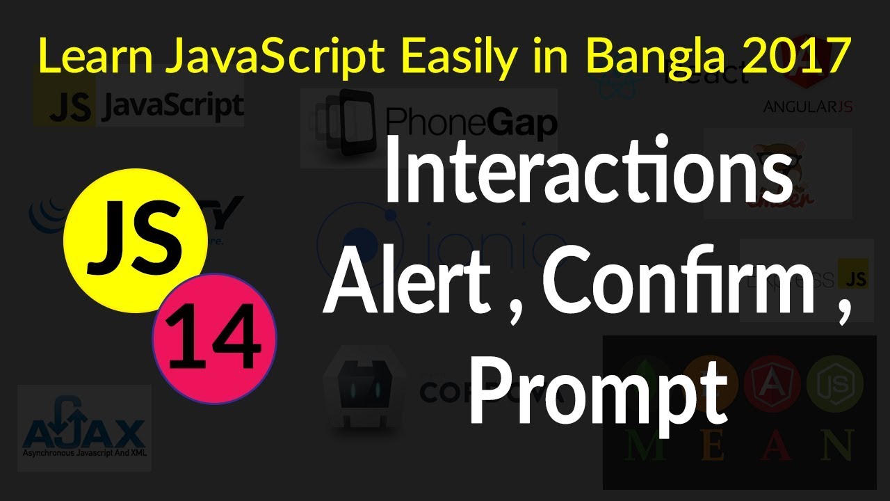Interactions - Alert, Prompt, Confirm - #14 - Learn JavaScript Easily ...