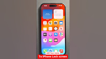 How to Add Your Name on iPhone Lock Screen #shorts