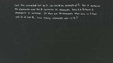 MyOpenMath - Sets - How many are in a Universal Set?