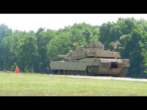 M1 Abrams Tank Live Fire Demo on the Move with Bradley Fighting Vehicle