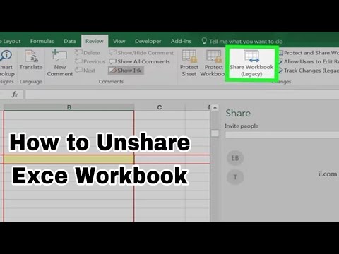 Видео: Би Excel 2010 дээрх ажлын номыг хэрхэн хуваалцахыг цуцлах вэ?