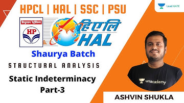 Static Indeterminacy | Part-3 | Structural Analysis | HPCL | HAL | GATE | ESE 21-22 | Ashvin Shukla