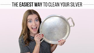 How to Clean Silver Serving Pieces EASILY at Home | Using Baking Soda and Aluminum Foil