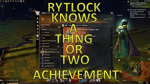 GW2 - Rytlock Knows A Thing Or Two Achievement ("Fumbling in the Dark" Chapter)