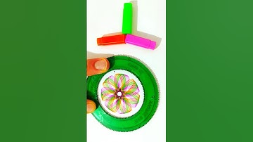 💖spirograph drawing | 👉The amazing beauty of the design with spirograph in 3 attractive colors 😉😍