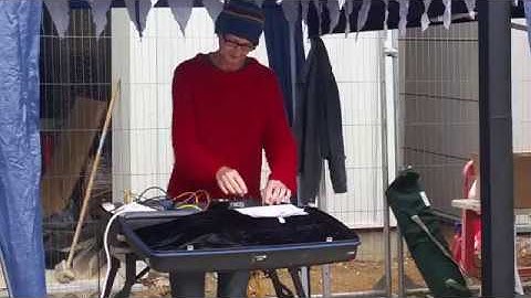 Suitcase synths at Woodbridge Shuck Festival 2017