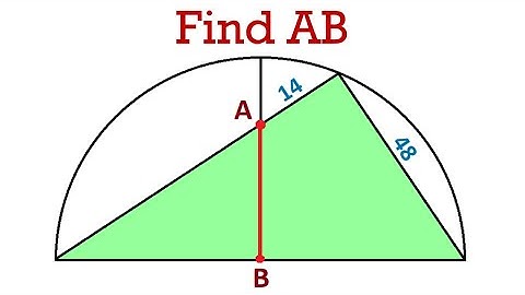 Find AB, given a triangle inscribed in a semicircle.
