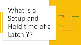 Setup and Hold Time of a Latch