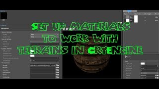 Create Terrain Materials CryEngine 5.5p3