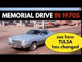 Driving in 1970s in tulsa oklahoma  memorial drive under construction  rare scenes