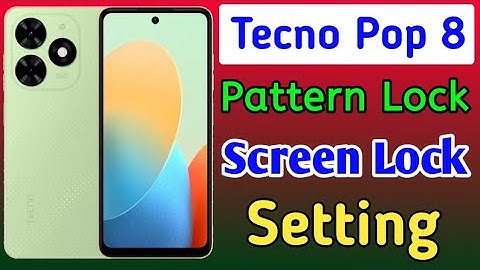 Tecno Pop 8 me screen lock kaise set kare/How to screen lock Setting In Tecno Pop 8/लॉक कैसे लगाये