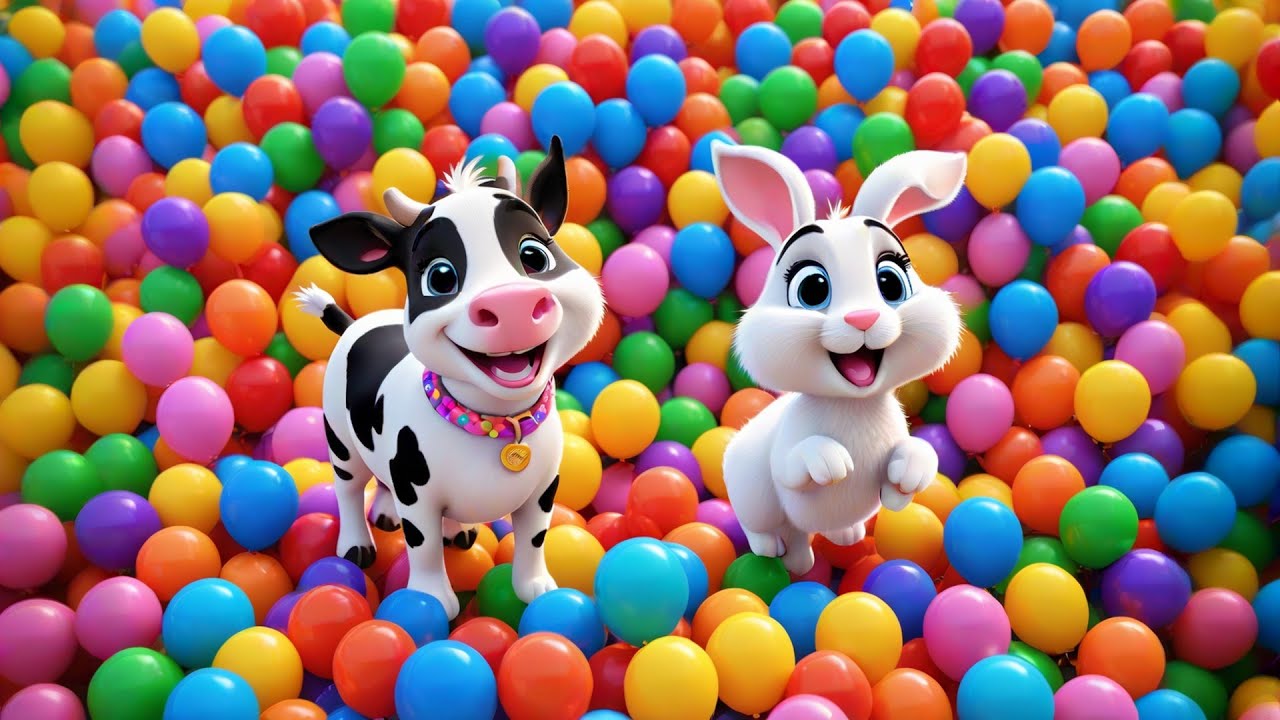 Moo Moo Cow and Friends Dance on a Candy Jelly Field | Fun Animal Dance Song for Kids