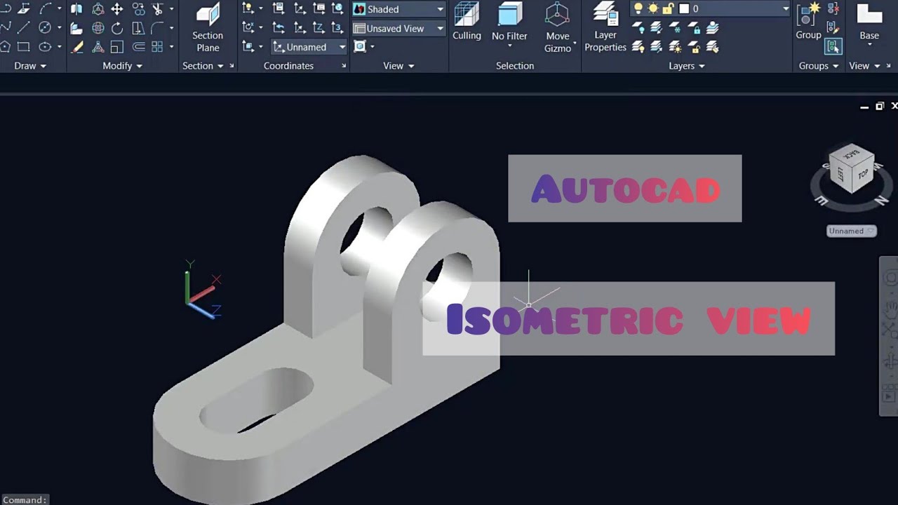 Autocad Isometric views in | Technical drawing | Engineering drawing ...