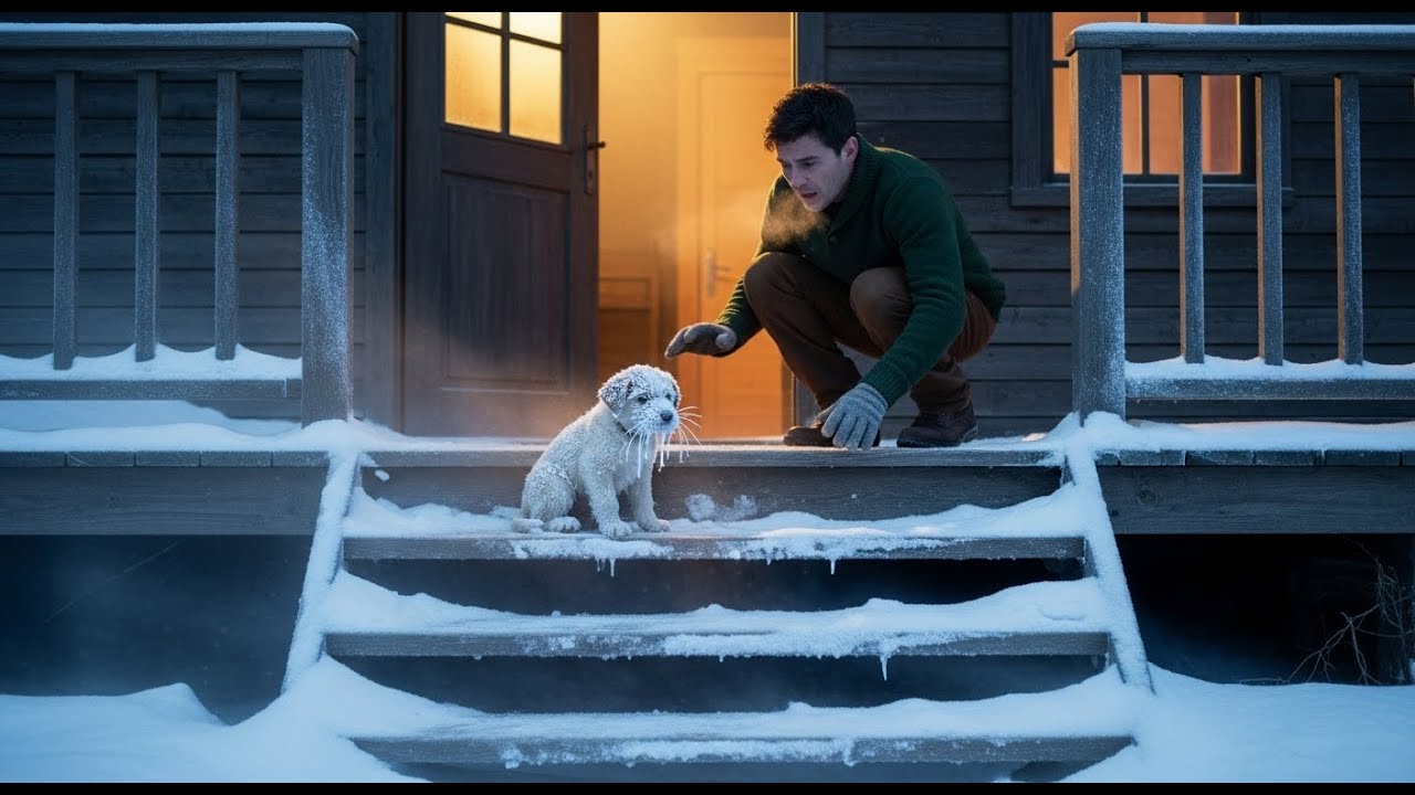 Polizist Findet Einen Erfrorenen Welpen Vor Seiner Tür – Was Er Dann Tut Schockiert Alle