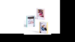 Phattopa Instax Mini Acrylic Picture Frames 2x3 Fujifilm Polaroid Picture Frame Free Standing Mini