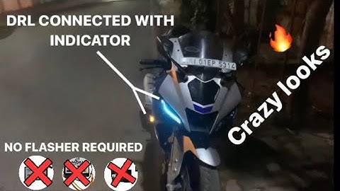 INDICATOR CONNECTION WITH DRL 🔥| R15 MODIFICATION ⚡️| DRL MODIFICATION IN R15 🔥