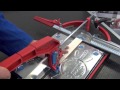 Cutting Double fired tile with manual tile cutter