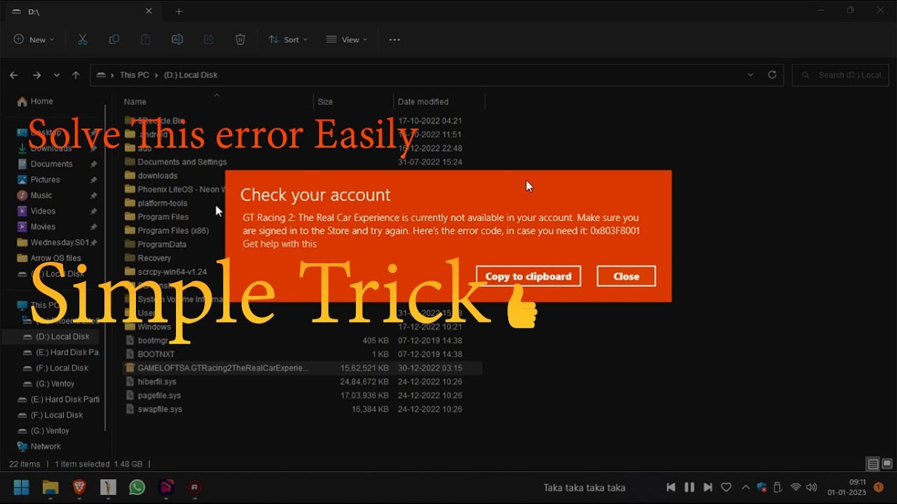 Appx is currently not available in Your account . error code 0x803F8001 ...