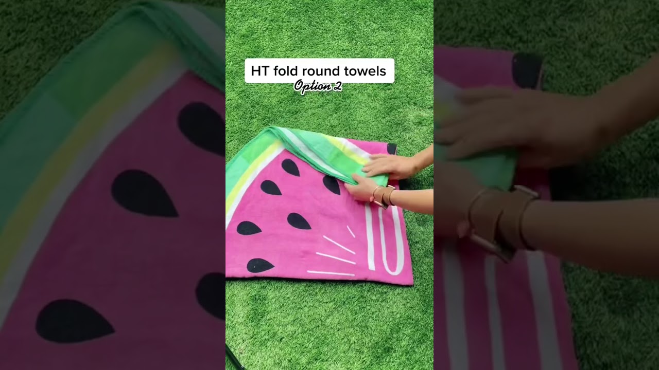 How to fold round towel👆🏻