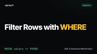 Information SQL WHERE Clause and Comparison Operators: Filter Numbers, Text and Dates (PostgreSQL) Guide