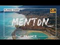 France menton french riviera  next to italian border  secret small city  drone 4k u.