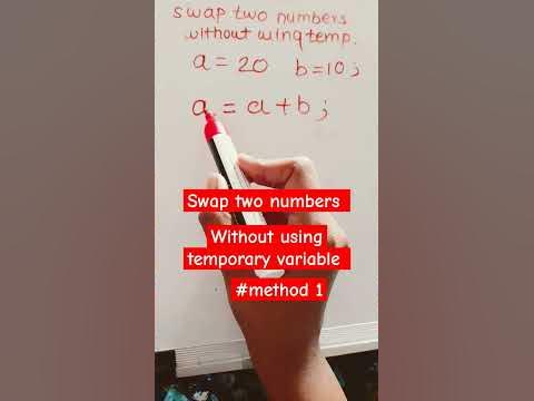 swap two number without using temporary variable or third variable # ...