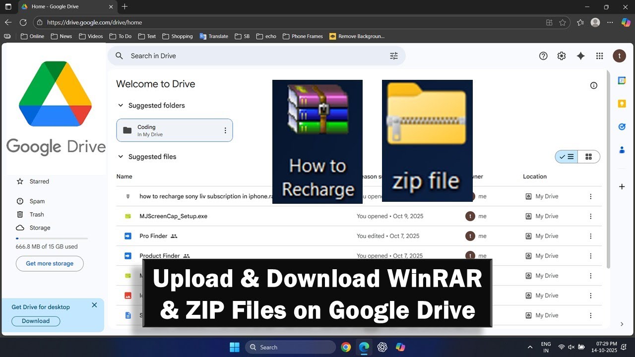 How to Upload & Download WinRAR & ZIP Files on Google Drive Properly ...
