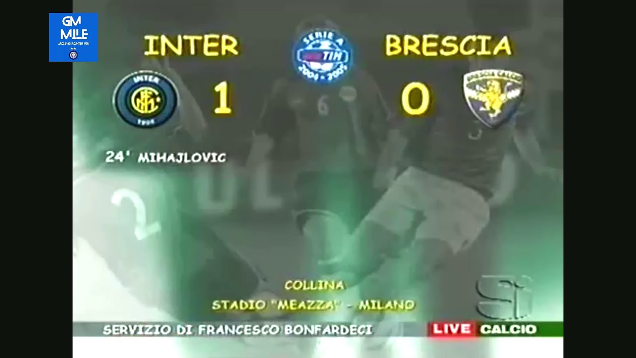 2004-05 (16^ - 19-12-2004) INTER-Brescia 1-0 [Mihajlović] Servizio 'SI Calcio' Sportitalia