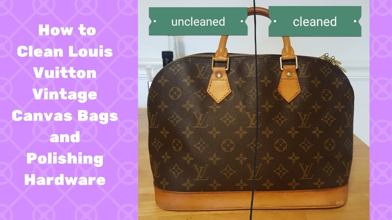 Easy Way to Clean & Protect Louis Vuitton Canvas bags | Polish Hardware - YouTube